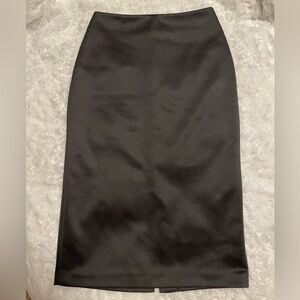 New York & Company High Waist Midi Pencil Skirt with Back Mid Slit